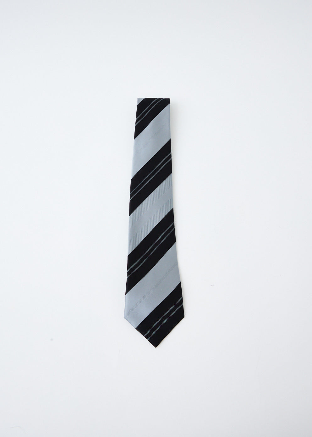 Silk Lame Horizontal Mismatch Stripe Tie