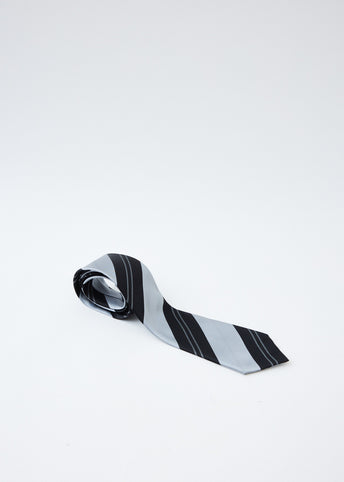 Silk Lame Horizontal Mismatch Stripe Tie