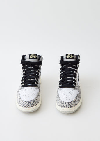 Children's Air Jordan 1 Retro High OG 'White Cement' Sneakers