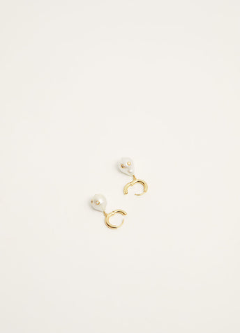Gertrude Pearl Hoop Earrings