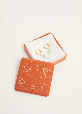 Gertrude Pearl Hoop Earrings