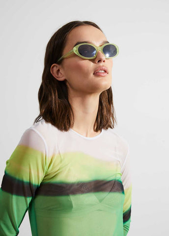 x Linda Farrow Oval Sunglasses