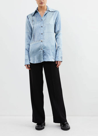 Satinka Denim Satin Blouse
