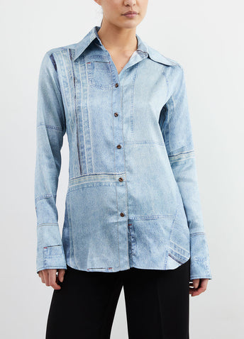 Satinka Denim Satin Blouse