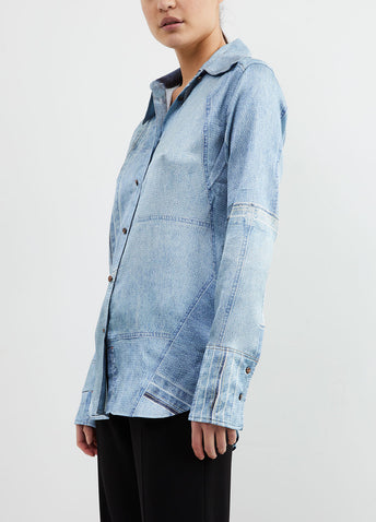 Satinka Denim Satin Blouse