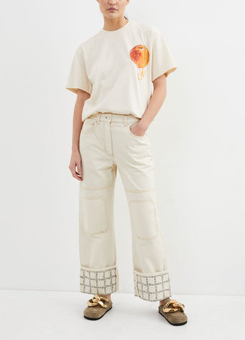 Printed Peach Logo T-Shirt