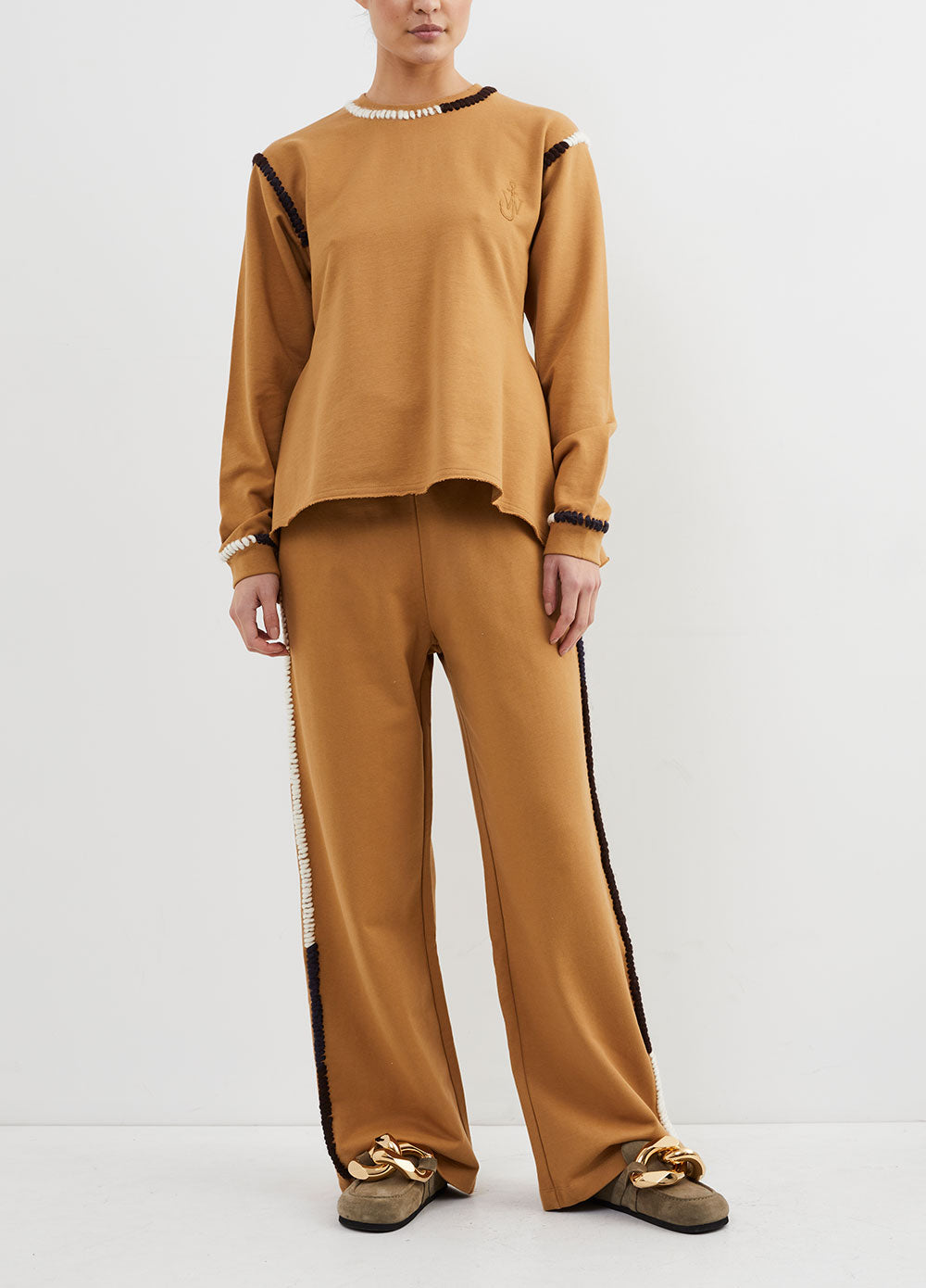 Wide Leg Stitch Track Pant
