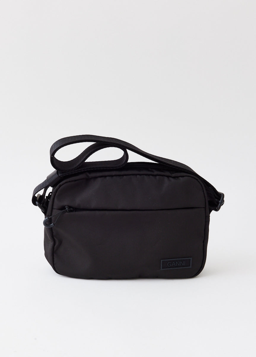 Ganni recycled tech fabric bag online
