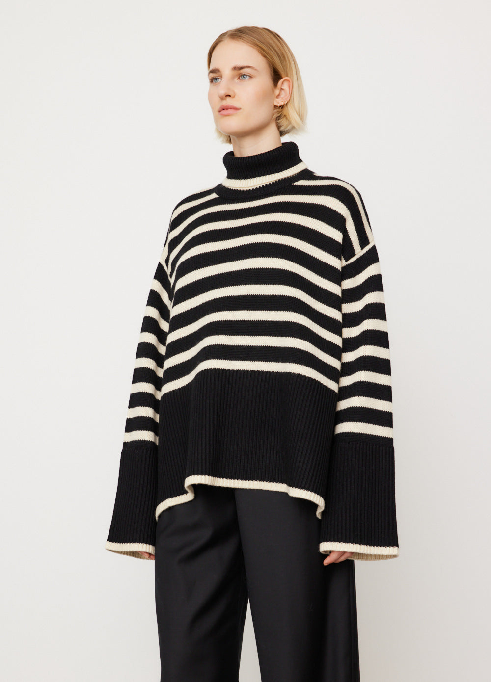 Signature Stripe Turtleneck Sweater