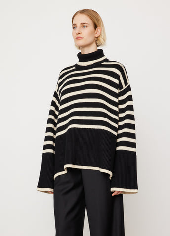 Signature Stripe Turtleneck Sweater