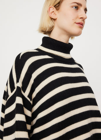 Signature Stripe Turtleneck Sweater