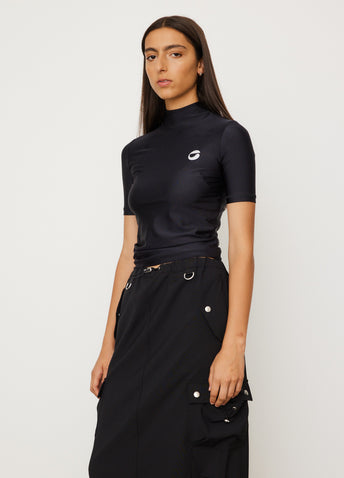High Neck Fitted Top