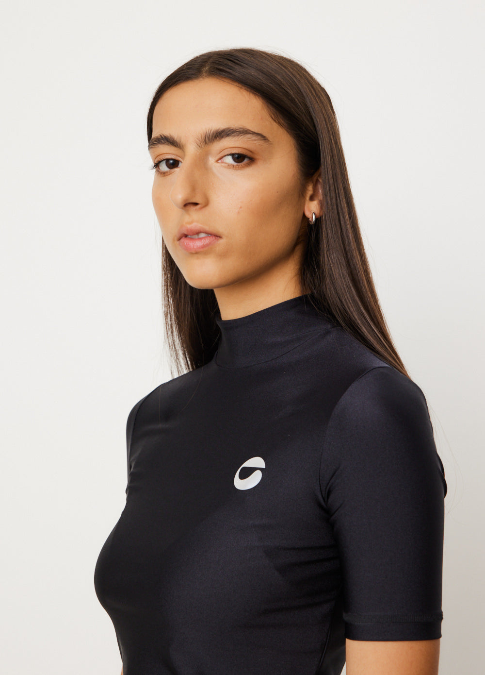 High Neck Fitted Top