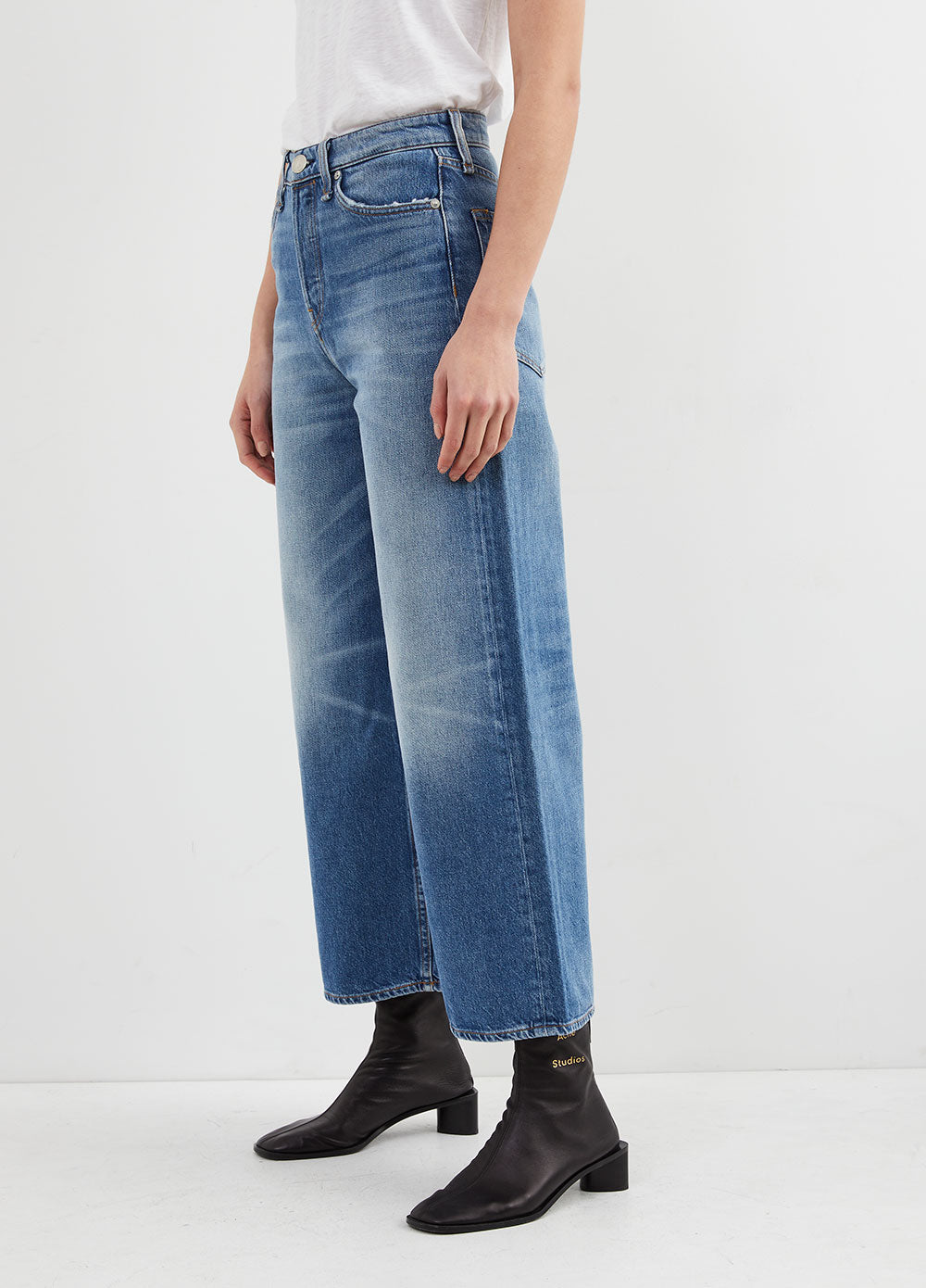 Maya High-Rise Ankle Wide Leg Jeans