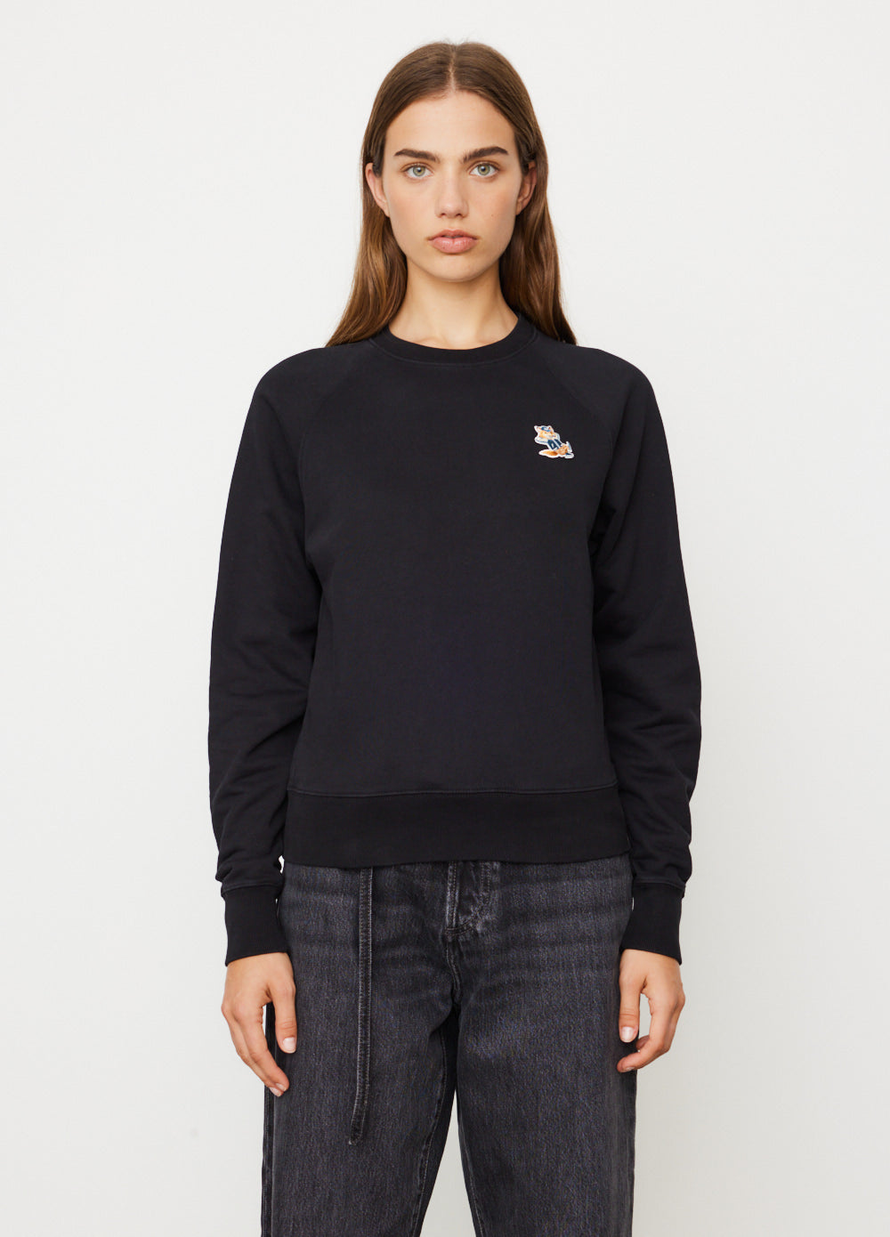 Dressed Fox Patch Adjusted Sweatshirt