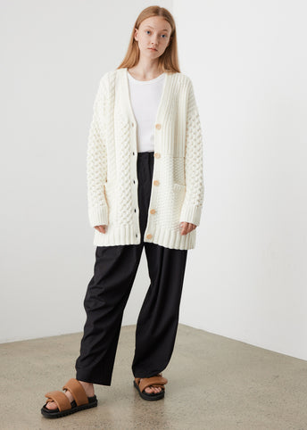 Patchwork Knit Cardigan