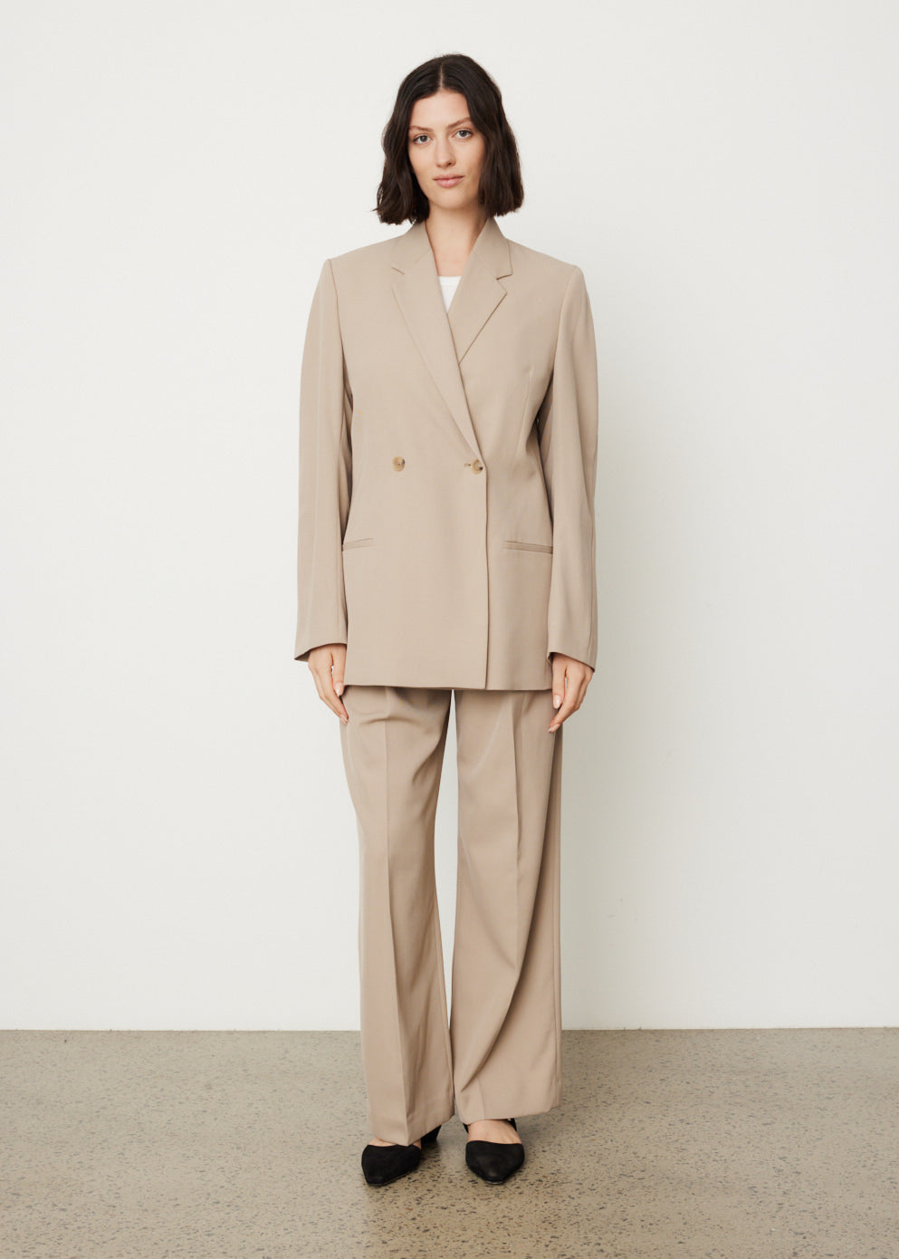 Double-Breasted Vent Blazer