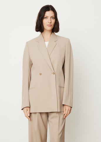 Double-Breasted Vent Blazer