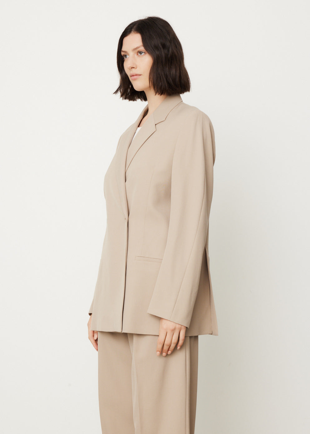Double-Breasted Vent Blazer