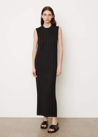 Ribbed Knit Column Dress