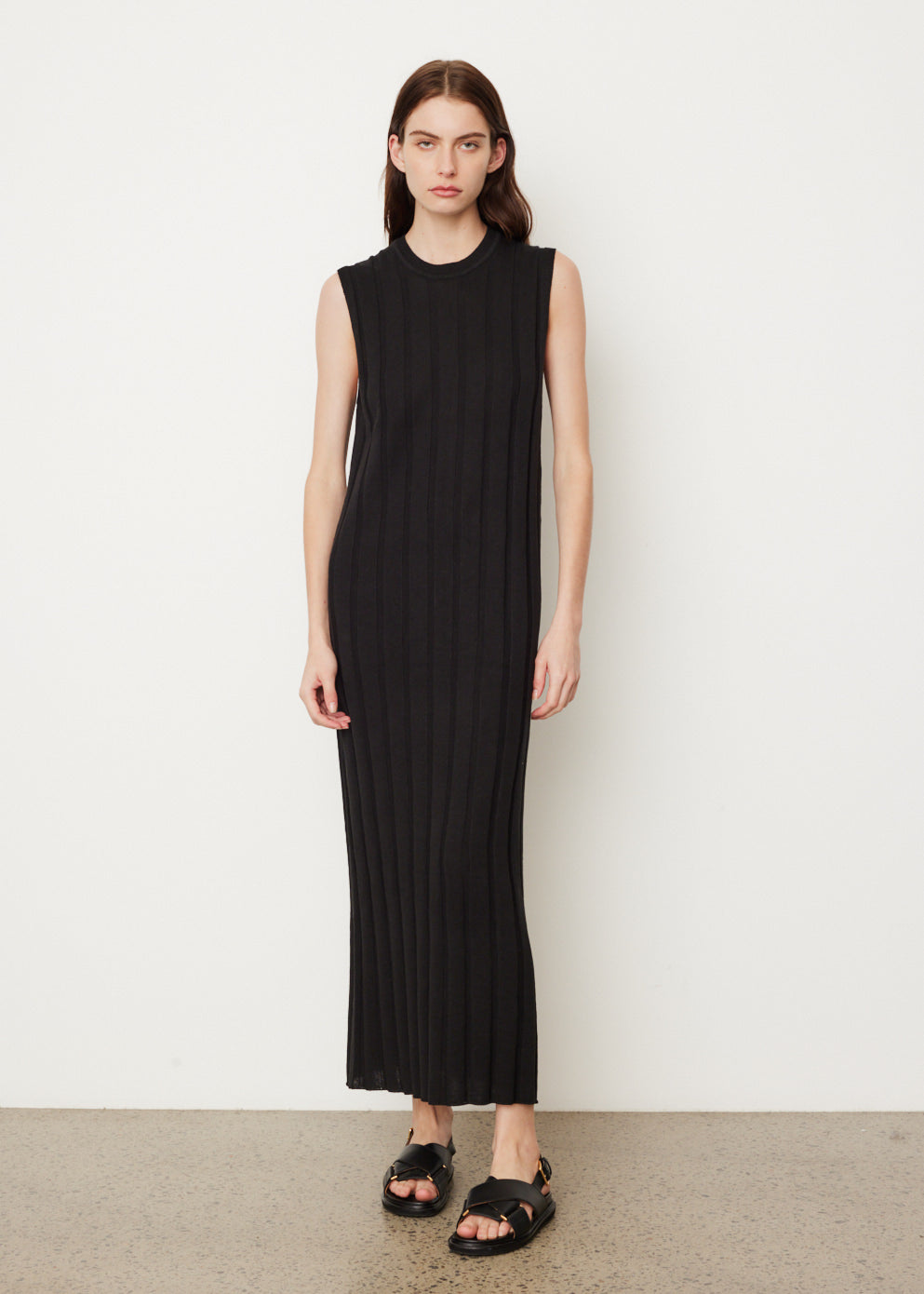 Ribbed Knit Column Dress