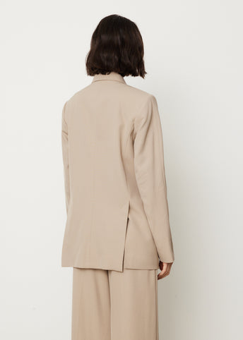 Double-Breasted Vent Blazer