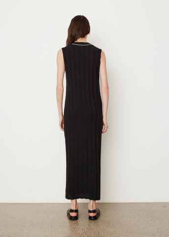 Ribbed Knit Column Dress