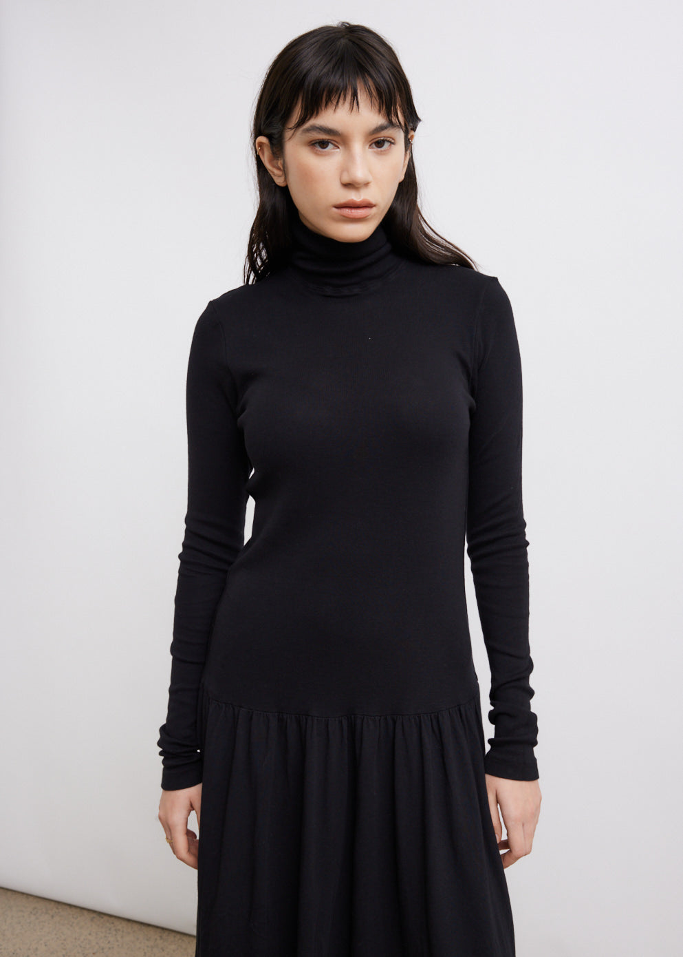 Long Sleeve Funnel Neck Dress
