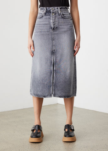 *NO STOCK* Broken In Denim High-Rise Skirt