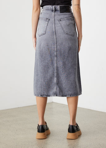 *NO STOCK* Broken In Denim High-Rise Skirt