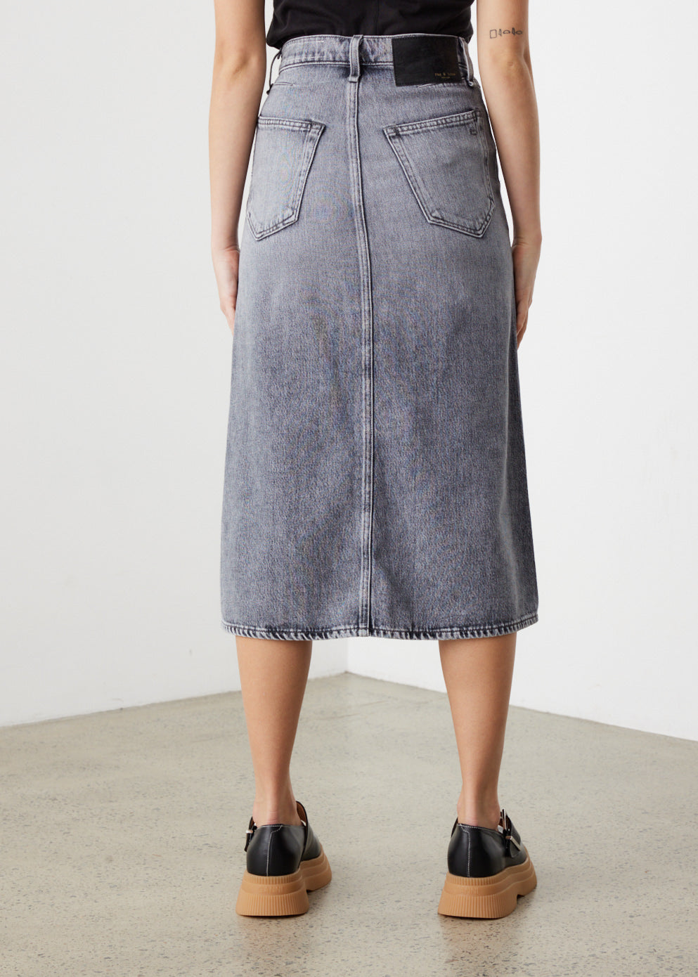 *NO STOCK* Broken In Denim High-Rise Skirt