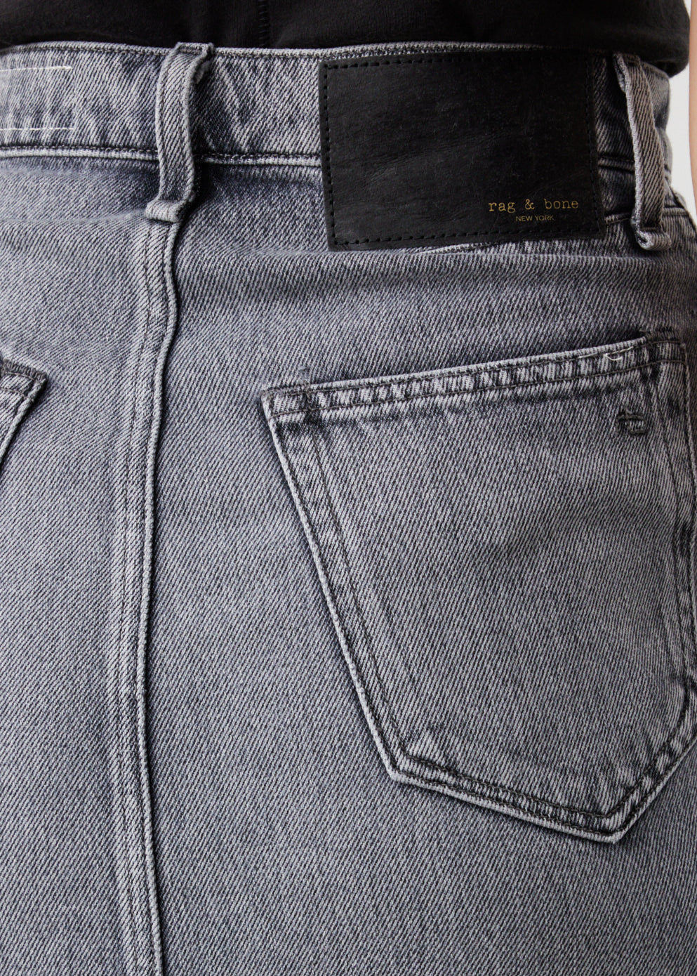 *NO STOCK* Broken In Denim High-Rise Skirt