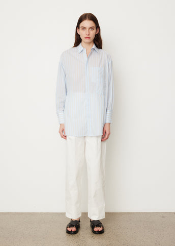 Stripe Cotton Boyfriend Shirt
