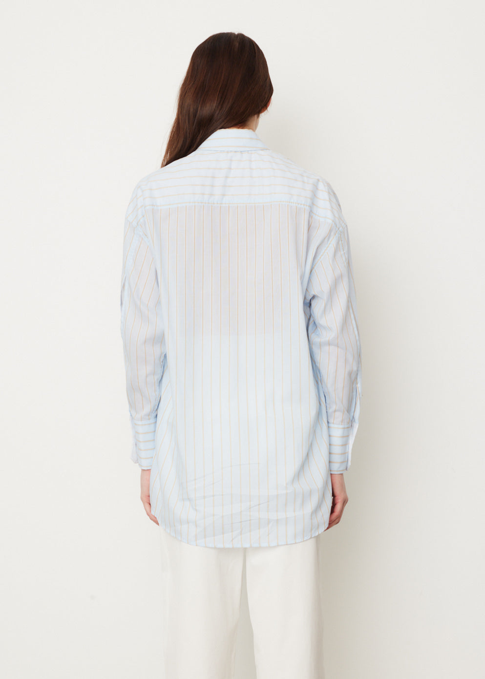 Stripe Cotton Boyfriend Shirt
