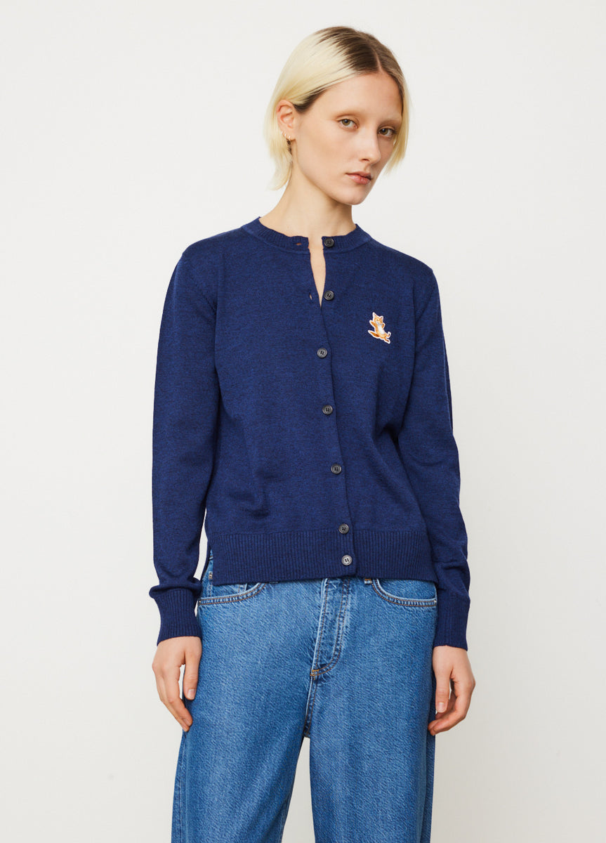 Chillax Fox Patch Cardigan