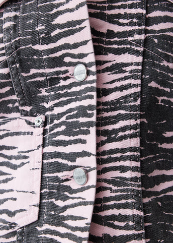 Tiger Print Denim Jacket