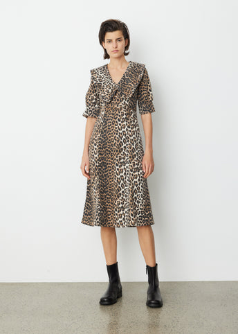 Leopard print denim dress shop
