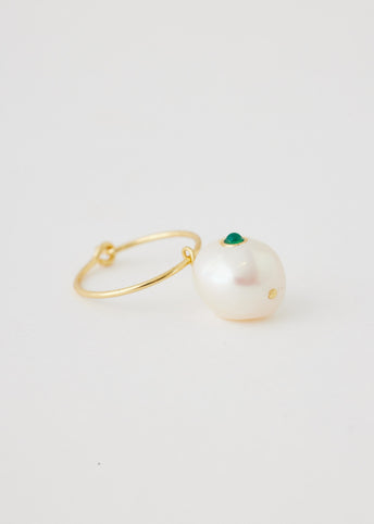 Pearl Hoop Earring