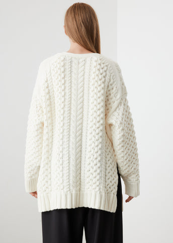 Patchwork Knit Cardigan