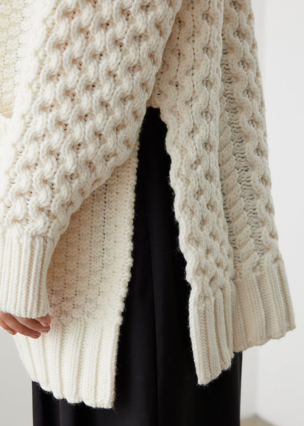 Patchwork Knit Cardigan