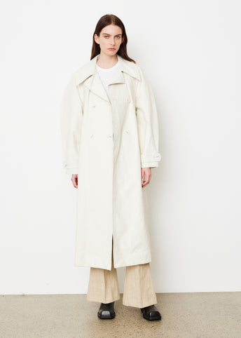 Coated Linen Trench
