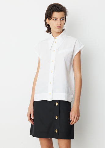 Sleeveless Poplin Blouse