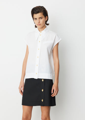Sleeveless Poplin Blouse