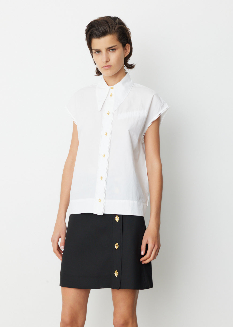 Sleeveless Poplin Blouse