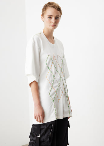 Argyle String Oversize T-Shirt