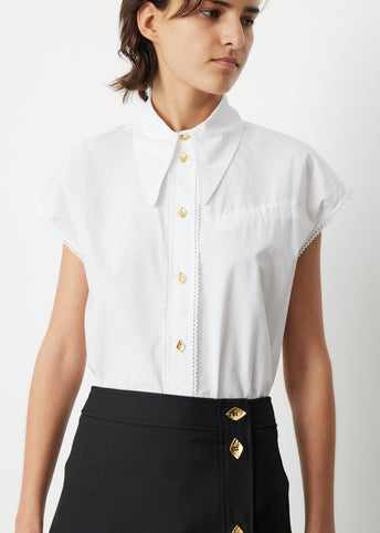 Sleeveless Poplin Blouse