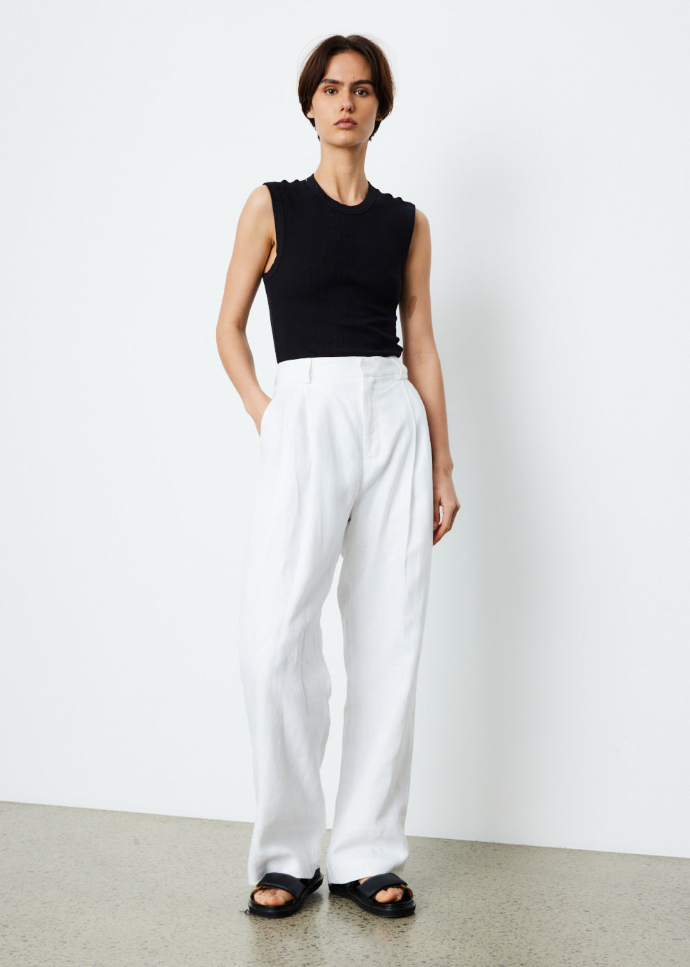 Cropped Rib Muscle Tank