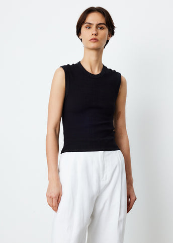 Cropped Rib Muscle Tank