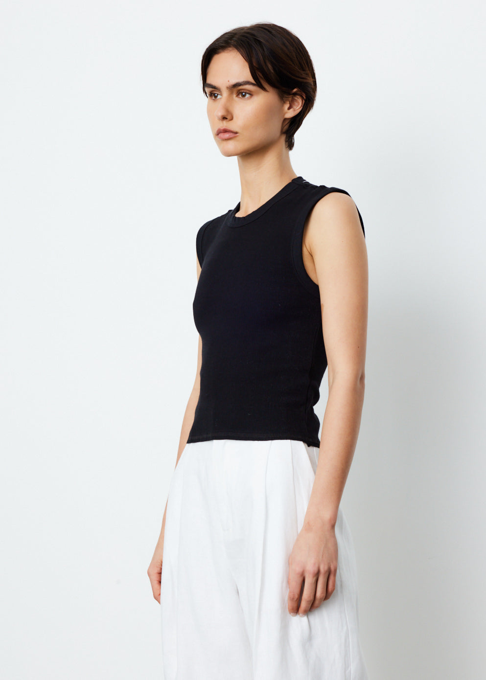 Cropped Rib Muscle Tank