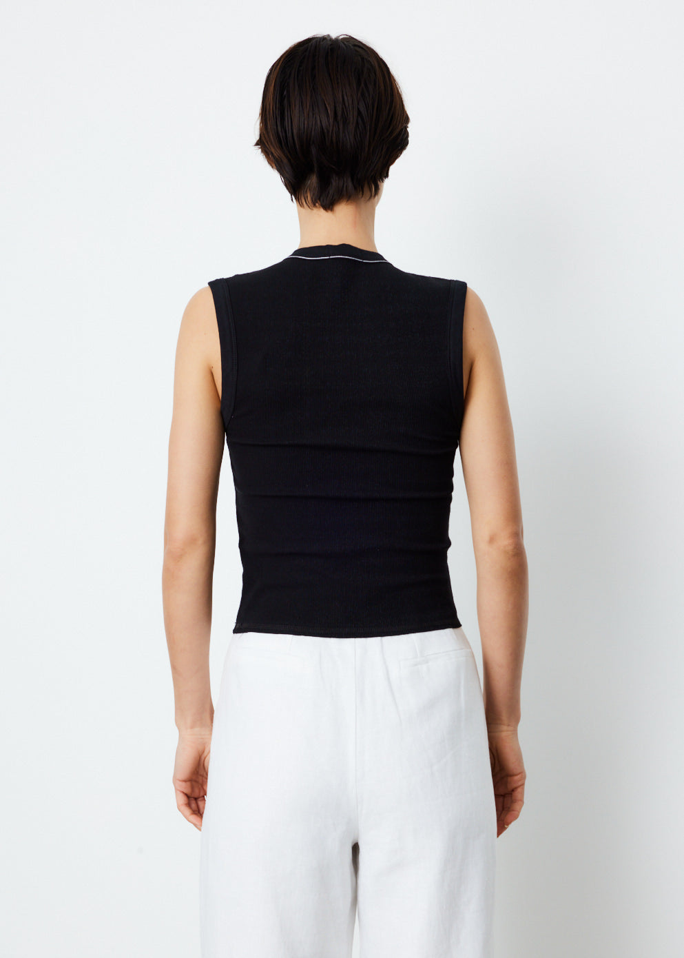 Cropped Rib Muscle Tank